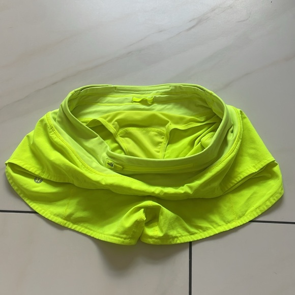 Lime green neon lululemon shorts - Picture 2 of 4